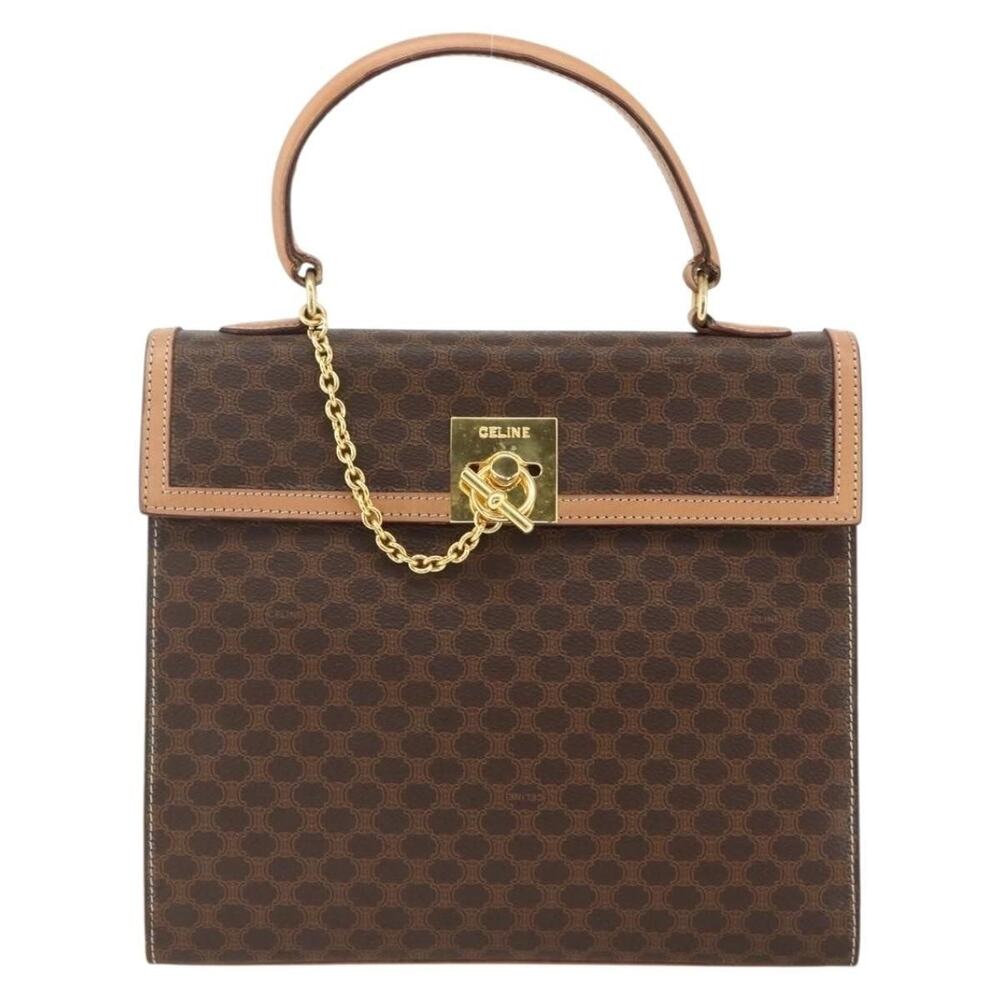 Celine Macadam Handbag Brown